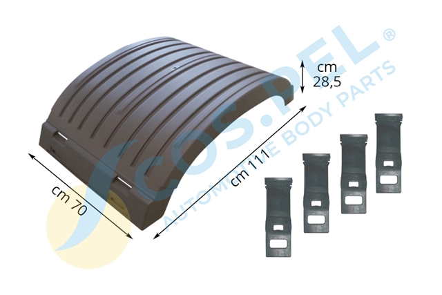 Imagine pentru produsul „REAR MUDGUARD 2ND SERIES LOWCAB RHLH WITH 4 MUDGU"