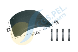 Imagine pentru produsul „REAR MUDGUARD RHLH WITH 4 MUDGUARD TENSIONERS"