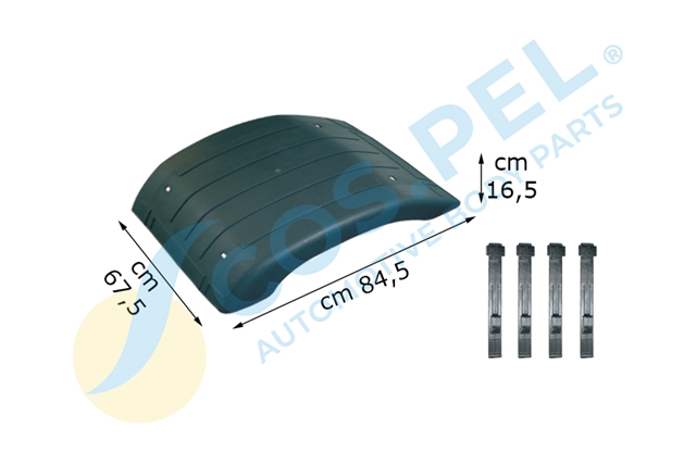 Imagine pentru produsul „REAR MUDGUARD RHLH WITH 4 MUDGUARD TENSIONERS"