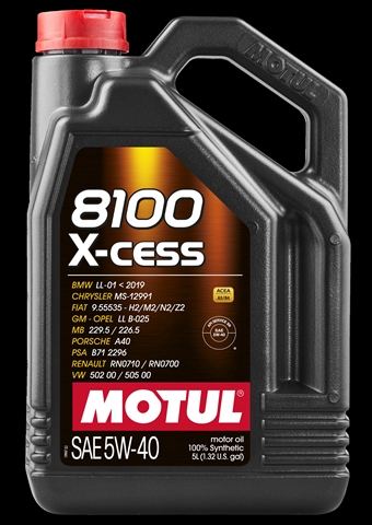 Imagine pentru produsul „8100 X-CESS 5W40 5L (102870) MOTUL"