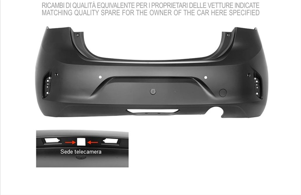 Imagine pentru produsul „BARA SPATE GRUND CU SUPORT CAMERA+SENZ CORSA F - ISAM A.M."