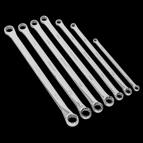 Imagine pentru produsul „SET CHEI INELARE EXTRALUNGI 8X10  22X24 MM  7 PCS"
