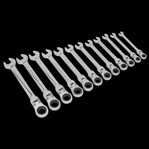 Imagine pentru produsul „SET CHEI COMBINATE CU CLICHET 819MM. ARTICULATE  12 PCS"