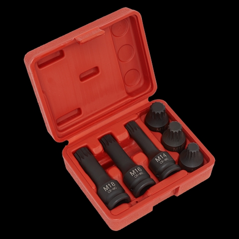 Imagine pentru produsul „SET TUBULARE DE IMPACT 1/2 CU BIT XZN M14 M16 M18  6 PCS"