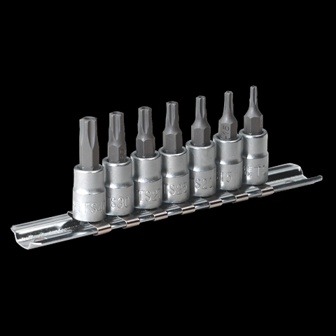 Imagine pentru produsul „SET TUBULARE 1/4 CU BITI TORX TS10HTS40H  7 PCS"