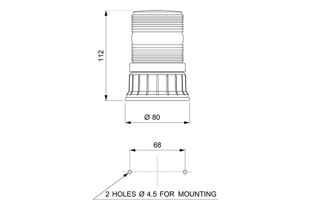 GIROFAR LED CU PRINDERE IN 3 PUNCTE 112X80MM