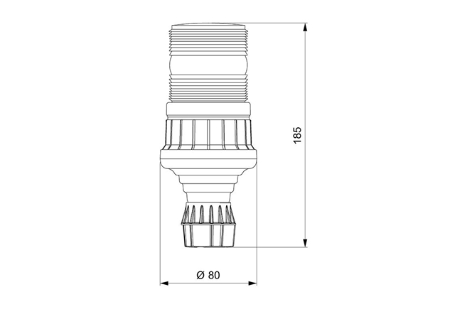 GIROFAR LED CU MONTARE PE TIJA 185X80MM