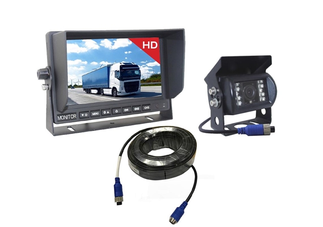 Imagine pentru produsul „KIT CAMERA VIDEO CU CABLU SI MONITOR DE 7 INCH 12/24V"