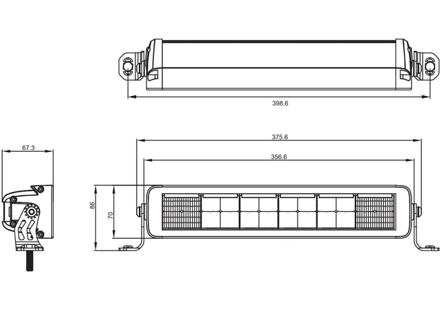BARA LED CU PRINDERE FIXA 12/24V PUTERE 49W