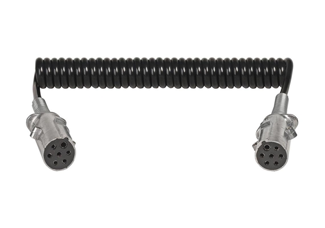 Imagine pentru produsul „CABLU ELECTRIC SPIRALAT 3.5M CU ADAPTOR 7 PINI METALIC TIP N"