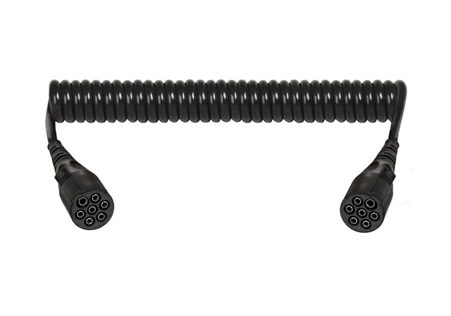 Imagine pentru produsul „CABLU ELECTRIC SPIRALAT 3.5 CU ADAPTOR 7 PINI PLASTIC TIP N EURO 6"