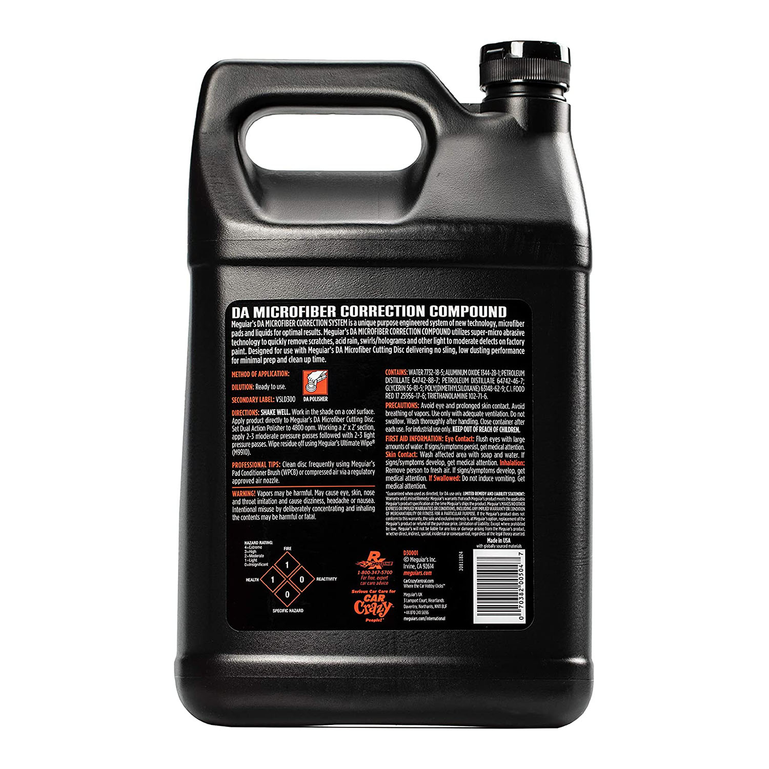 POLISH INDEPARTARE DEFECTE MINORE , 3.78 L, MICROFIBER CORRECTION COMPOUND - MEGUIARS