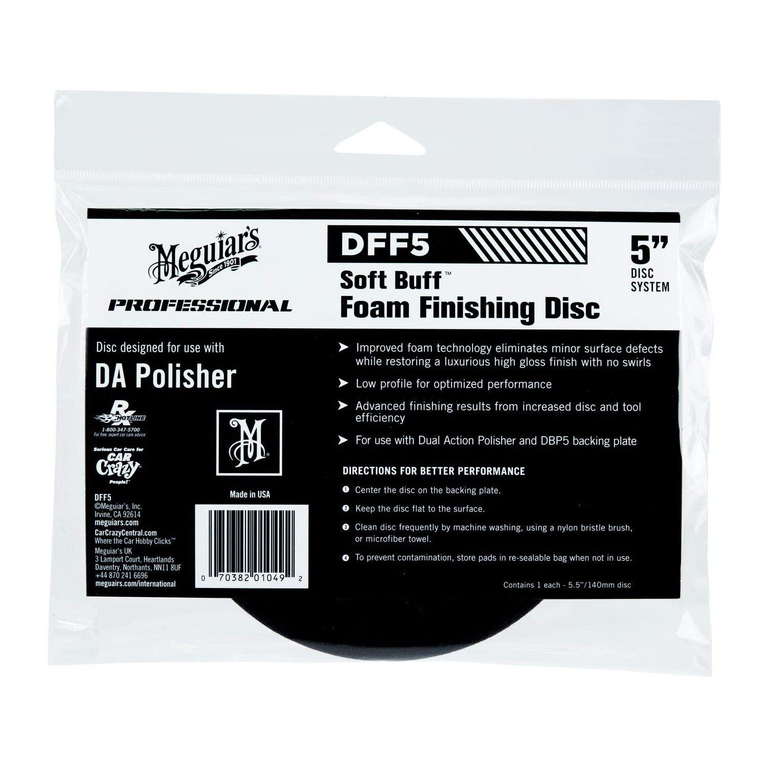 Imagine pentru produsul „NBB BURETE POLISHAT FINISARE DE 5, 127 MM,  FOAM FINISHING DISC 5 - MEGUIARS"