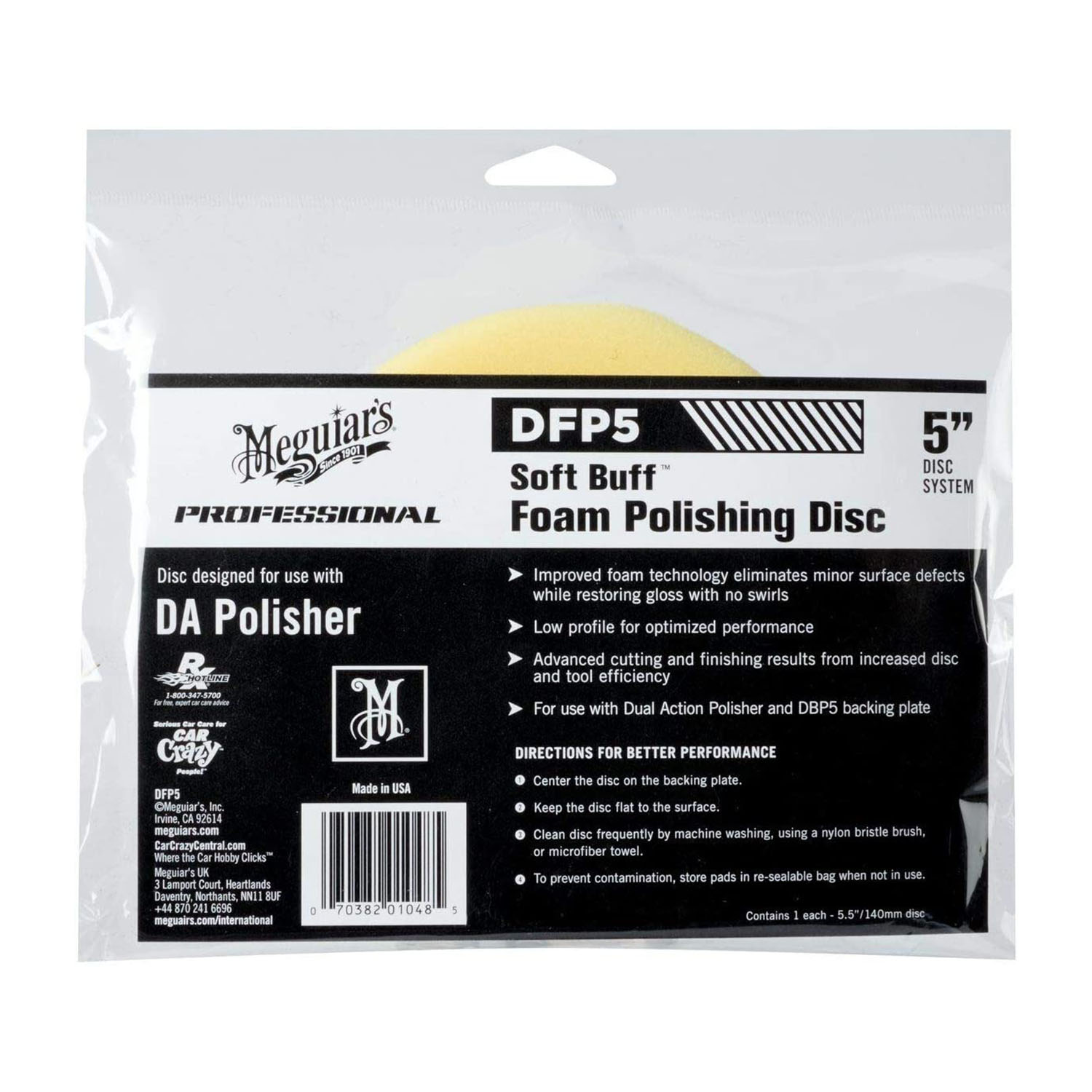 Imagine pentru produsul „BURETE POLISHAT MEDIU DE 5, 127 MM,  FOAM FINISHING DISC 5 - MEGUIARS"