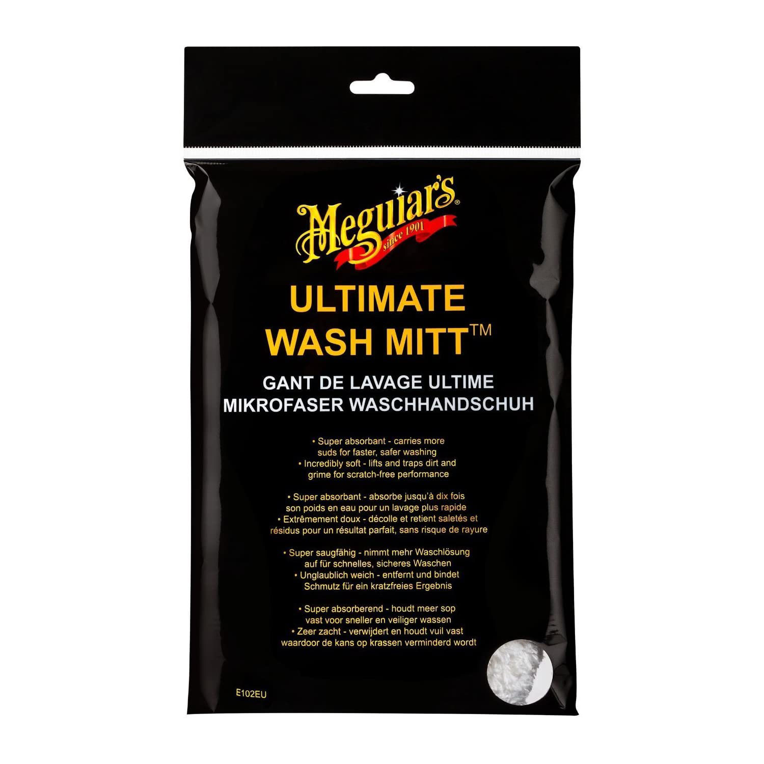 NBB  MANUSA SPALARE MICROFIBRA ,MICROFIBER WASH MITT MULTI LANGUAGE MEGUIARS
