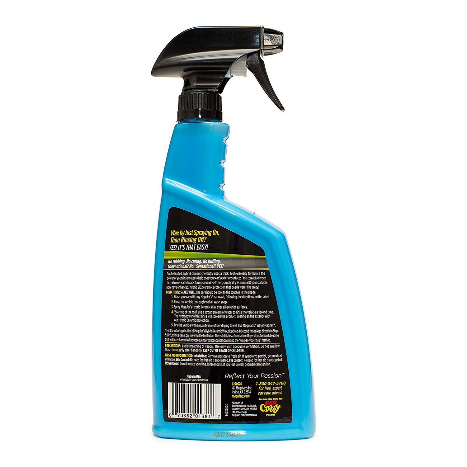 SPRAY CEARA CERAMICA 769 ML HYBRID CERAMIC WAX - EU  MEGUIARS