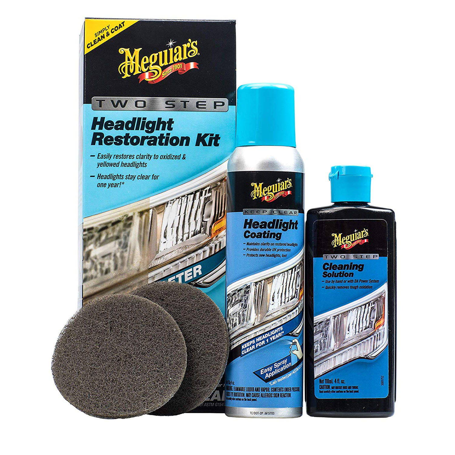 Imagine pentru produsul „KIT POLISH FARURI, TWO STEP  HEADLIGHT RESTORATION - EU - MEGUIARS"