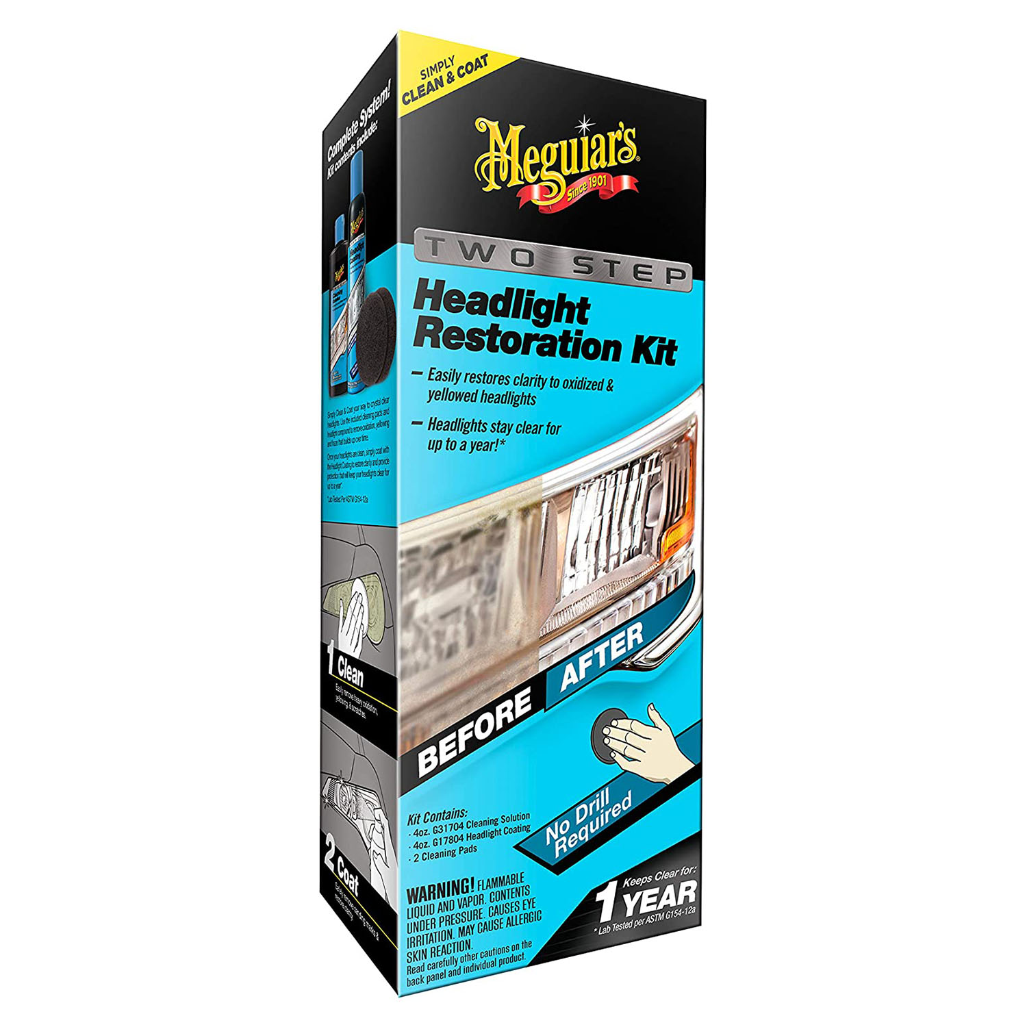 KIT POLISH FARURI, TWO STEP  HEADLIGHT RESTORATION - EU - MEGUIARS