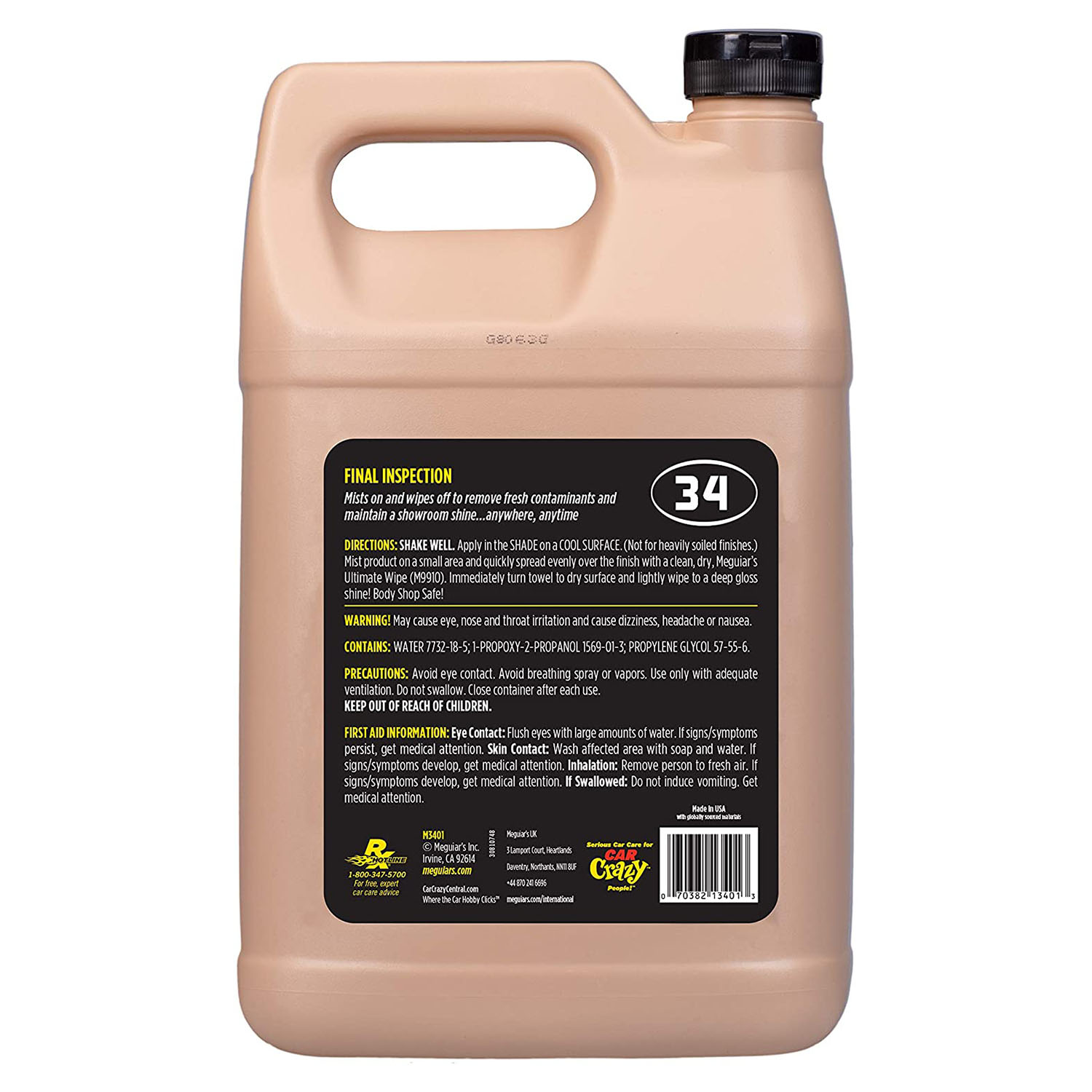 Imagine pentru produsul „SOLUTIE CURATARE URME DE PE CAROSERIE, 3.78 L, FINAL INSPECTION - MEGUIARS"