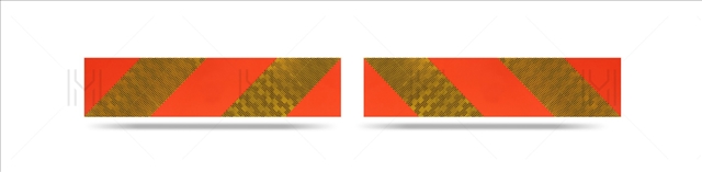 Imagine pentru produsul „SET 2 PLACUTE REFLECTORIZANTE 565X132MM SUPORT ALUMINIU"