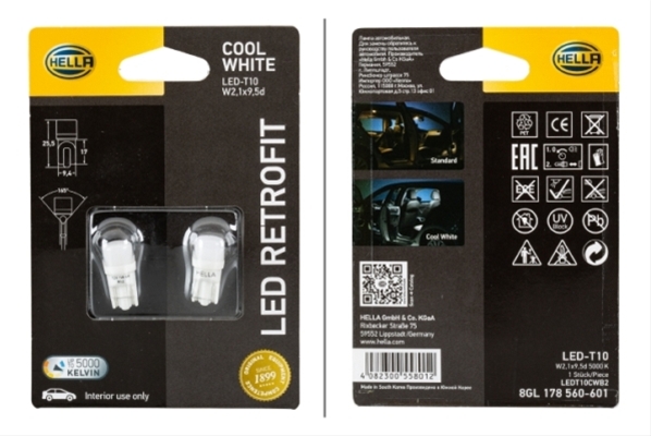 SET 2 BECURI LED W5W RETROFIT T10 25LM 5000K
