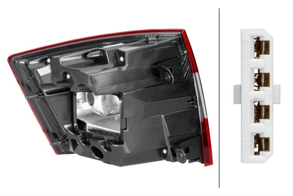 LAMPA SPATE  SKODA OCTAVIA III COMBI (5E5), - HELLA