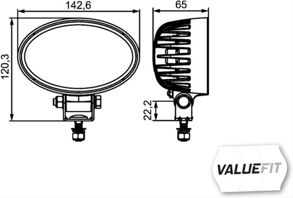 PROIECTOR OVAL LUMINA LUCRU CU LED
