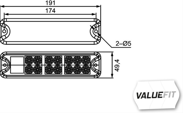 LAMPA STOP STG/DR CU LED