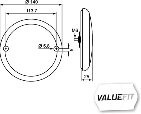 LAMPA STOP STG/DR CU LED