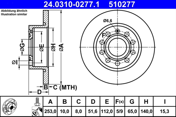 Imagine pentru produsul „## DISC FRANA (LIVRABIL NUMAI PERECHE) - ATE POWERDISC"