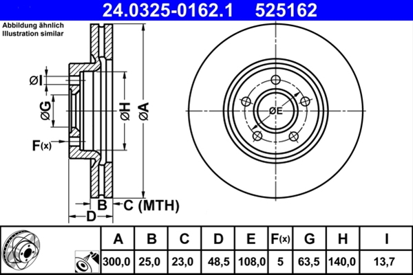 Imagine pentru produsul „## DISC FRANA (LIVRABIL NUMAI PERECHE) - ATE POWERDISC"