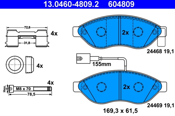 Imagine pentru produsul „SET PLACUTE FRANA,FRANA DISC"