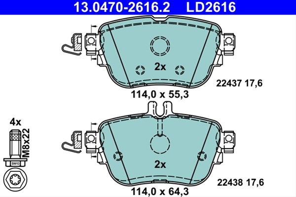 Imagine pentru produsul „SET PLACUTE FRANA ATE CERAMIC"