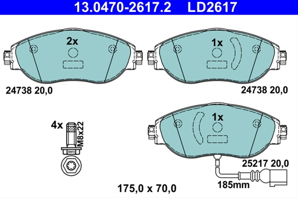 Imagine pentru produsul „SET PLACUTE FRANA ATE CERAMIC"
