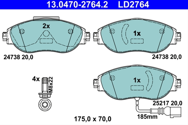 Imagine pentru produsul „SET PLACUTE FRANA  ATE CERAMIC"
