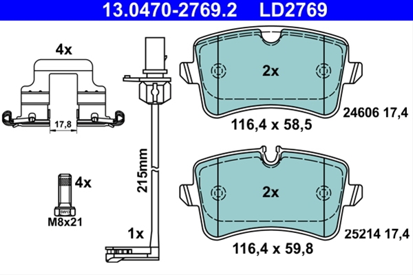 Imagine pentru produsul „SET PLACUTE FRANA ATE CERAMIC"