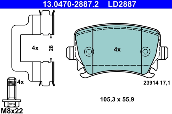 Imagine pentru produsul „SET PLACUTE FRANA ATE CERAMIC"