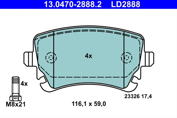 Imagine pentru produsul „SET PLACUTE FRANA - ATE CERAMIC"