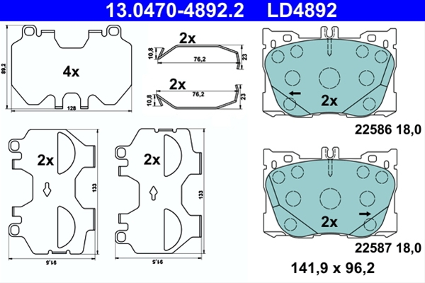 Imagine pentru produsul „SET PLACUTE FRANA ATE CERAMIC"