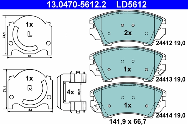Imagine pentru produsul „SET PLACUTE FRANA ATE CERAMIC"