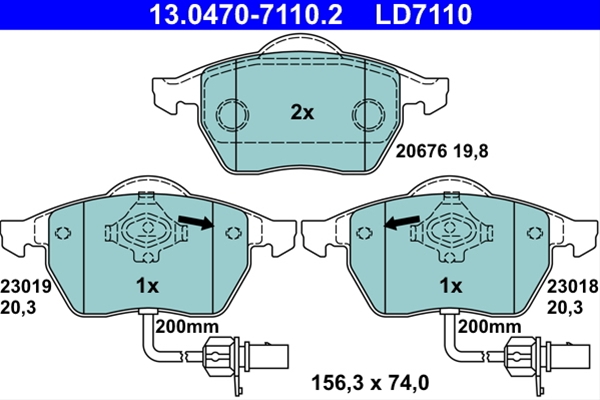 Imagine pentru produsul „SET PLACUTE FRANA - ATE CERAMIC"