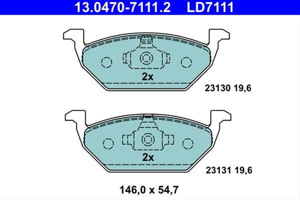 Imagine pentru produsul „SET PLACUTE FRANA - ATE CERAMIC"