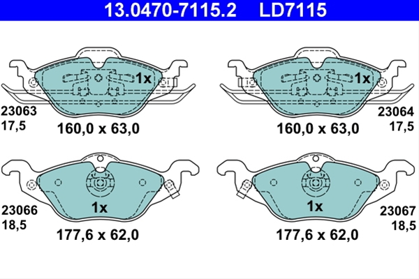 Imagine pentru produsul „SET PLACUTE FRANA ATE CERAMIC"