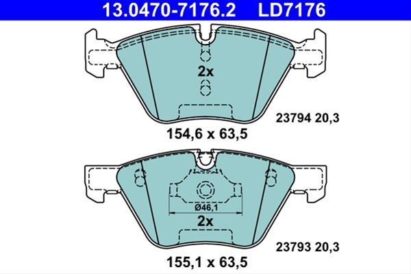 Imagine pentru produsul „SET PLACUTE FRANA - ATE CERAMIC"