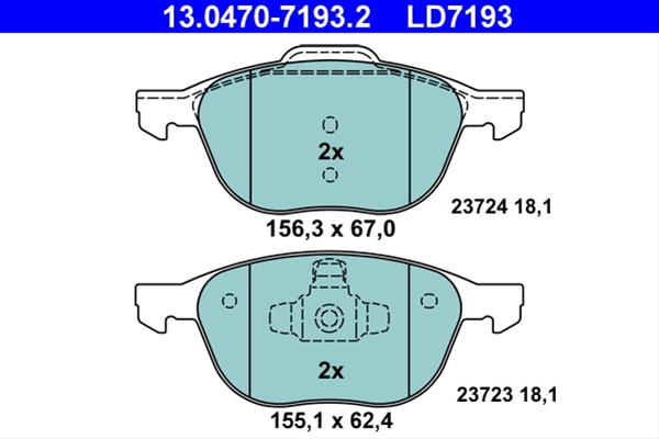Imagine pentru produsul „SET PLACUTE FRANA ATE CERAMIC"