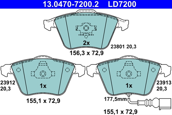 Imagine pentru produsul „SET PLACUTE FRANA ATE CERAMIC"
