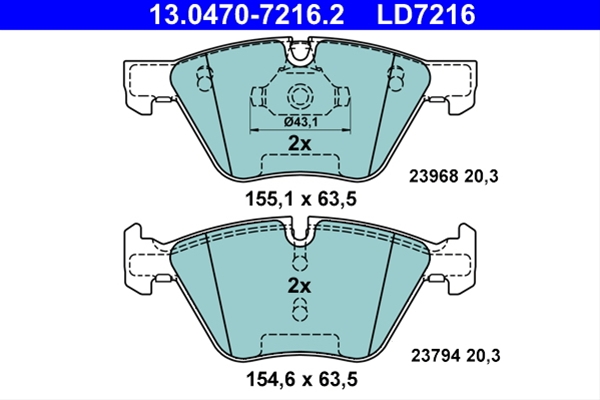 Imagine pentru produsul „SET PLACUTE FRANA - ATE CERAMIC"