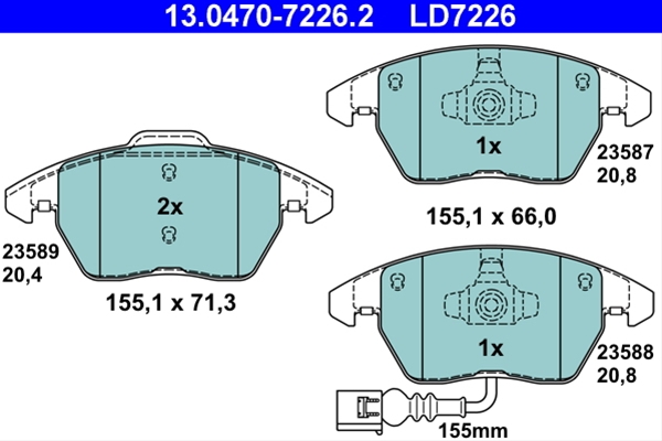 Imagine pentru produsul „SET PLACUTE FRANA ATE CERAMIC"
