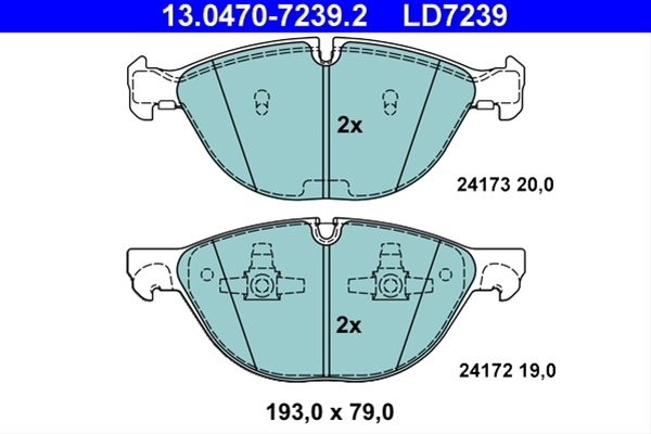 Imagine pentru produsul „SET PLACUTE FRANA ATE CERAMIC"