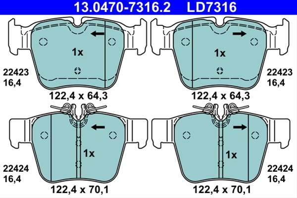 Imagine pentru produsul „SET PLACUTE FRANA ATE CERAMIC"